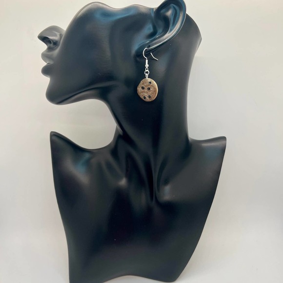 Chocolate Chip Cookie Earrings - Cafe Earrings - Food Earrings - Baker Earrings - Picture 8 of 10